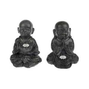 Decoratiune gradina figurina solara Monk Garden Star, 15.5 cm, tematica Voyage