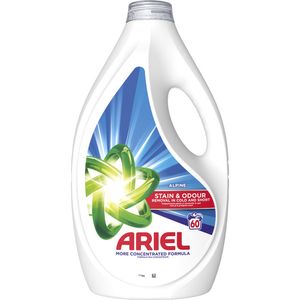 Detergent lichid pentru rufe Ariel Alpine, 60 spalari, 2.7 l