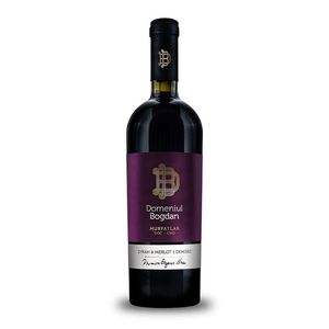 Vin rosu demisec ecologic Domeniul Bogdan, Syrah si Merlot, 0.75 l