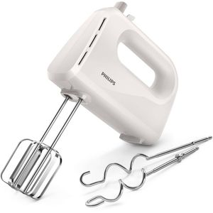 Mixer de mana Philips HR3705/00, 300 W, 5 viteze, Turbo, alb