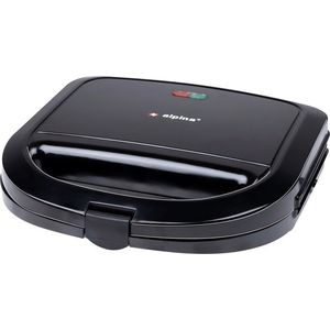 Sandwich maker Alpina, 750W, indicator luminos, invelis antiaderent, negru