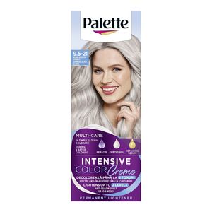 Vopsea de par permanenta Palette Intensive Color Creme, 110 ml, 9.5-21 Blond Argintiu Luminos