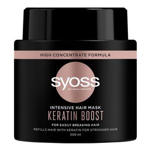Masca de par Syoss Intensive Keratin Boost pentru par fin cu tendinta de rupere, 500 ml