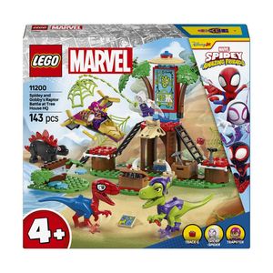 LEGO Spidey - Infruntarea dintre dinozaurii Spidey si Gobby la casa-sediu din copac 11200, 143 piese