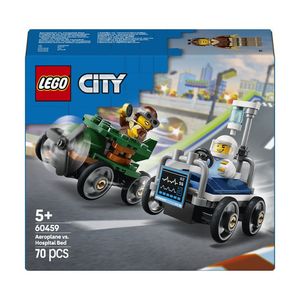 LEGO City - Pachet de curse Avion vs. pat de spital 60459, 70 piese