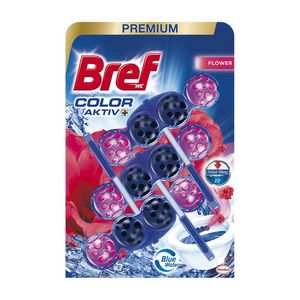 Odorizant pentru toaleta Bref Color Aktiv Fresh Flowers, 3 x 50 g