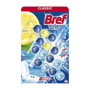 Odorizant pentru toaleta Bref Power Lemon Ocean, 4 x 50 g