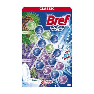 Odorizant pentru toaleta Bref Power Pine Lavender, 4 x 50 g
