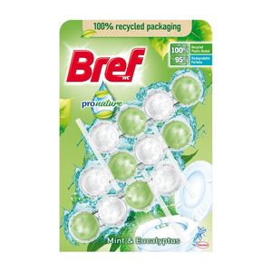 Odorizant toaleta Bref ProNature Mint, 3 x50 g