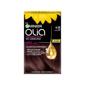 Vopsea permanenta pentru par Garnier Olia, 4.15 ciocolat glacial