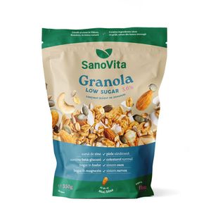 Granola cu continut scazut de zahar SanoVita Low Sugar, 350 g