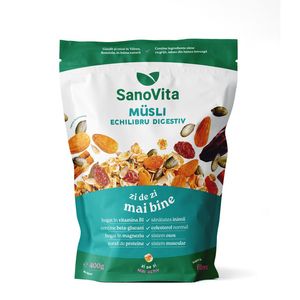 Musli echilibru digestiv SanoVita, 400 g