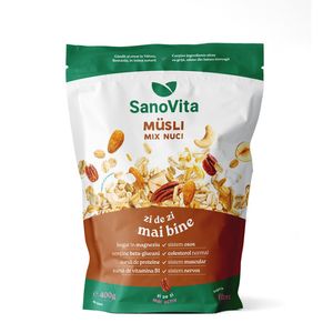 Musli cu mix de nuci SanoVita, 400 g