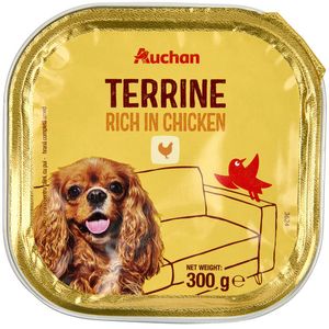 Pate cu pui pentru caini adulti, Auchan, 300 g