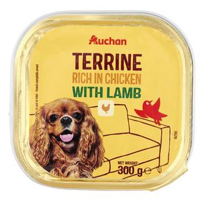 Pate cu pui si miel pentru caini adulti Auchan, 300 g