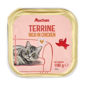 Pate cu pui pentru pisici adulte Auchan, 100 g