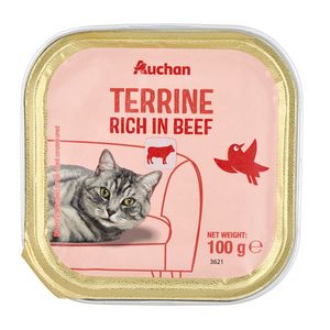 Pate cu vita pentru pisici adulte Auchan, 100 g