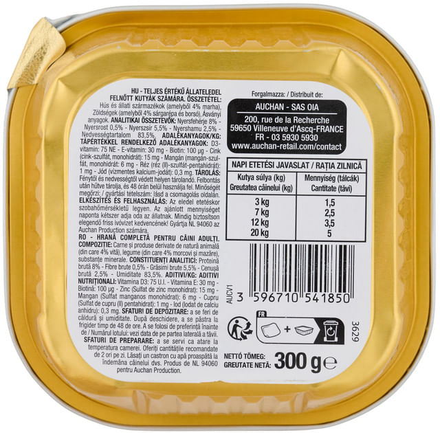 pate-cu-vita-si-legume-pentru-caini-adulti-auchan-300-g