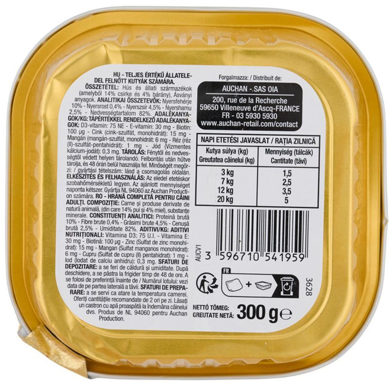pate-cu-miel-pentru-caini-adulti-auchan-300-g