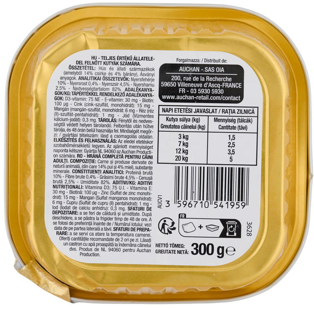 pate-cu-miel-pentru-caini-adulti-auchan-300-g