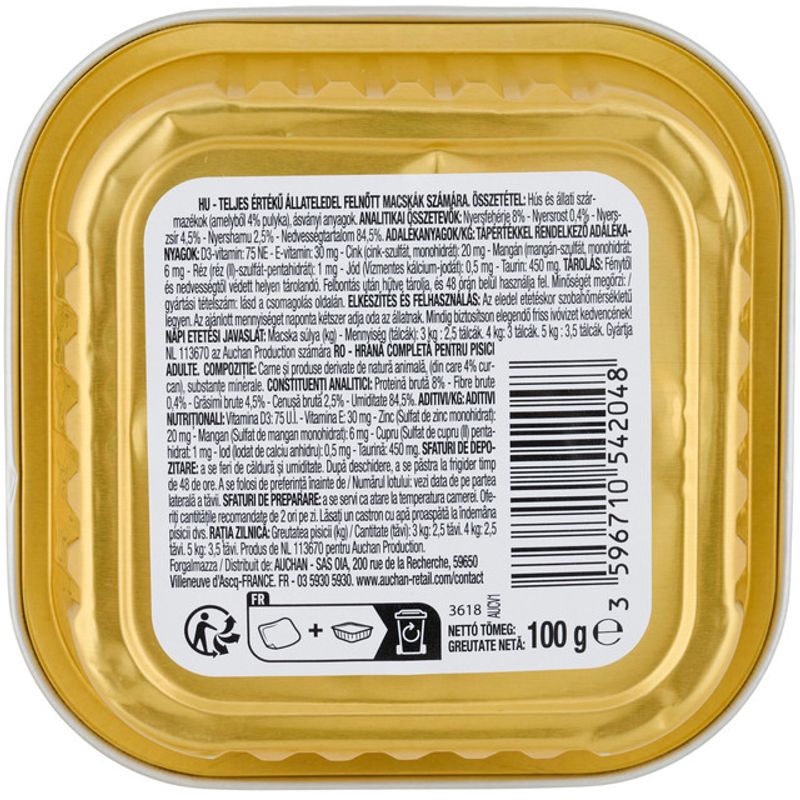 hrana-umeda-pentru-pisici-adulte-auchan-curcan-100-g
