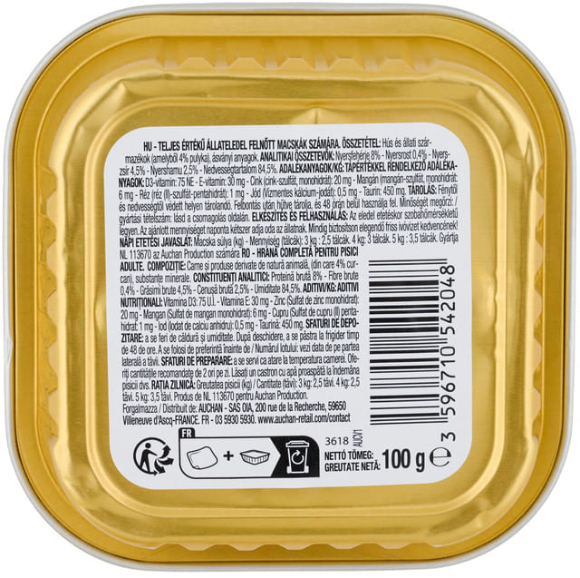 hrana-umeda-pentru-pisici-adulte-auchan-curcan-100-g