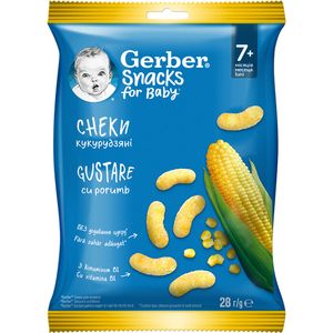 Pufuleti cu porumb Gerber, de la 7 luni, 28 g