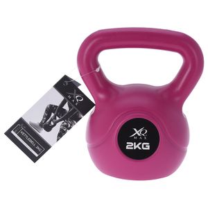 Gantera Kettlebell XQMAX, 2 kg, roz