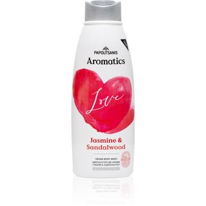 Gel de dus Papoutsanis Aromatics Love, iasomie si lemn de santal, 600 ml