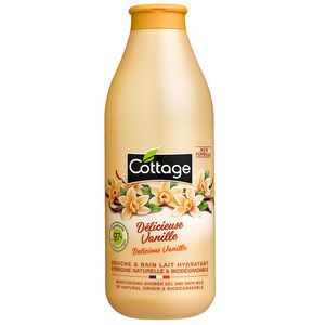 Gel de dus & lapte de baie Cottage Vanilie, 750 ml