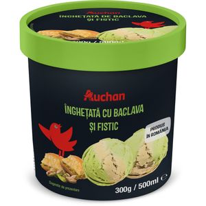 Inghetata cu baclava si fistic Auchan, 300 g
