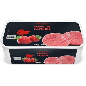 Inghetata sorbet cu capsuni Auchan, 500 g