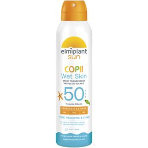 Lotiune spray protectie solara pentru copii Elmiplant Wetskin, SPF 50, 150 ml