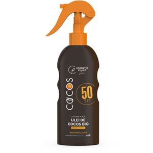 Emulsie pentru plaja Cosmetic Plant cu ulei de cocos bio, SPF50, 200ml