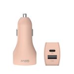 incarcator-auto-qilive-usb-a-usb-c-bej
