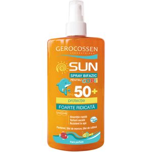 Spray invizibil bifazic pentru copii Gerocossen Sun FPS 50+, 300 ml
