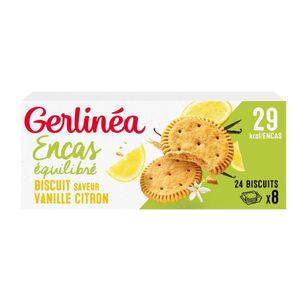 Biscuiti proteici cu aroma de lamaie si vanilie Gerlinea, 156 g