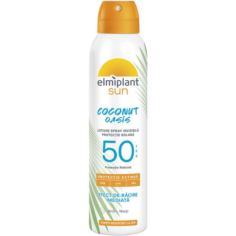 lotiune-spray-pentru-protectie-solara-elmiplant-sun-coconut-oasis-spf-50-150-ml