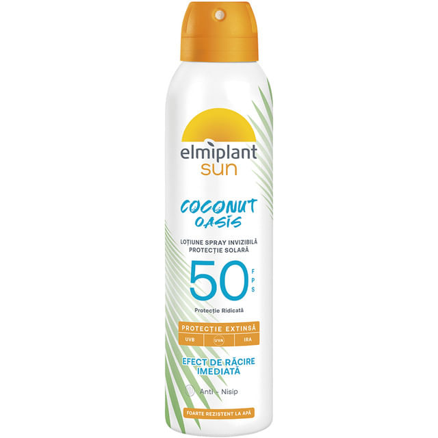 lotiune-spray-pentru-protectie-solara-elmiplant-sun-coconut-oasis-spf-50-150-ml