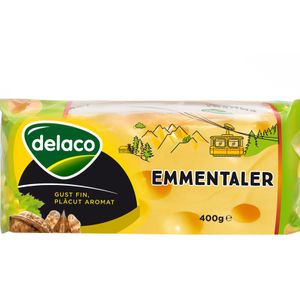 Cascaval emmentaler Delaco, 400 g