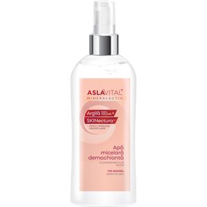 Apa micelara demachianta pentru ten sensibil cu argila naturala Aslavital Mineralactiv, 150 ml