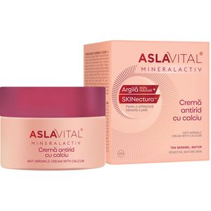 Crema antirid cu calciu pentru ten sensibil si matur Aslavital Mineralactiv, 50 ml