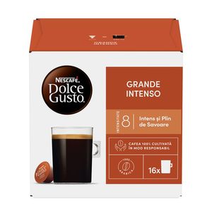 Capsule cafea Nescafe Grande Intenso, compatibile Dolce Gusto, 16 capsule