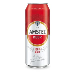 Bere blonda Amstel, doza, 0.5 l