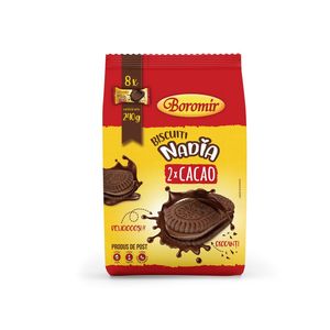 Biscuiti Nadia cu cacao si crema de cacao Boromir, 240 g