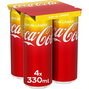 Bautura carbogazoasa Coca-Cola cu aroma de lamaie, doza, 4 x 0.33 l