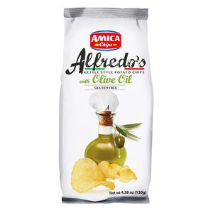 Chipsuri cu ilei de masline Amica Alfredo's, 130 g