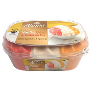 Inghetata cu vanilie, pepene galben si pepene rosu Aloma, 900 ml