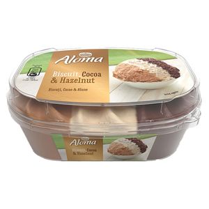 Inghetata cu biscuiti, cacao si alune Aloma, 900 ml