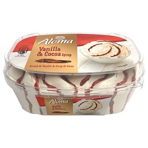 Inghetata cu aroma de vanilie si sirop de cacao Aloma, 900 ml